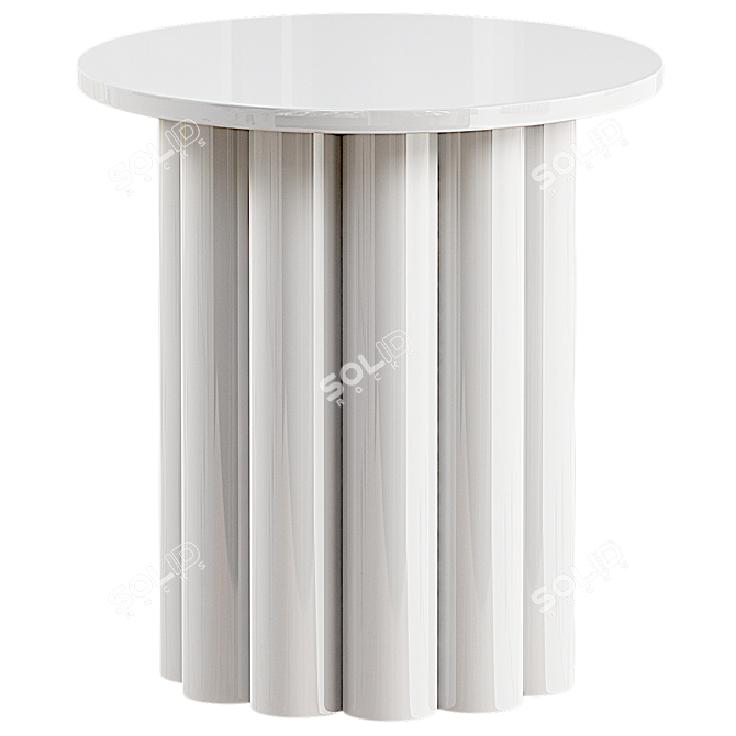 Elegant Hera Side Table 3D model image 1