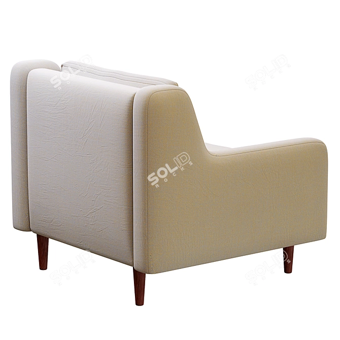 West Elm Crosby Armchair: Comfort Refined 3D model image 6
