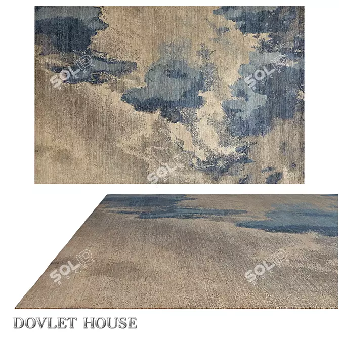 Modern Dazzle Wool Carpet (Art 16168) 3D model image 1