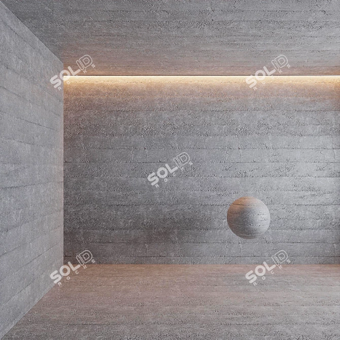 Title: Distressed Concrete Seamless 3D model image 2