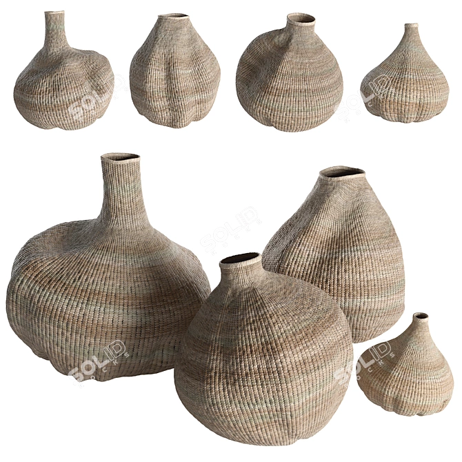 Handcrafted Bulawayo Garlic Gourd 3D model image 1