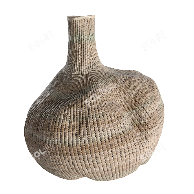 Handcrafted Bulawayo Garlic Gourd 3D model image 4