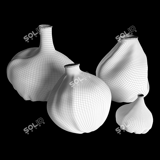 Handcrafted Bulawayo Garlic Gourd 3D model image 6
