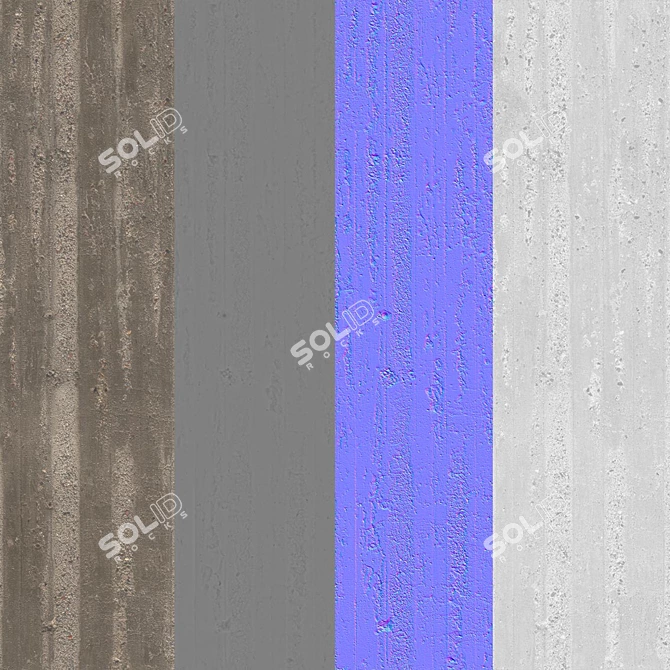 Seamless Concrete 2K Flooring 3D model image 4