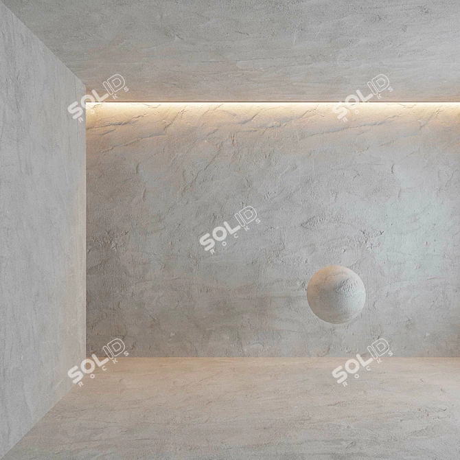 Sleek Concrete Plaster Vol.1 3D model image 1