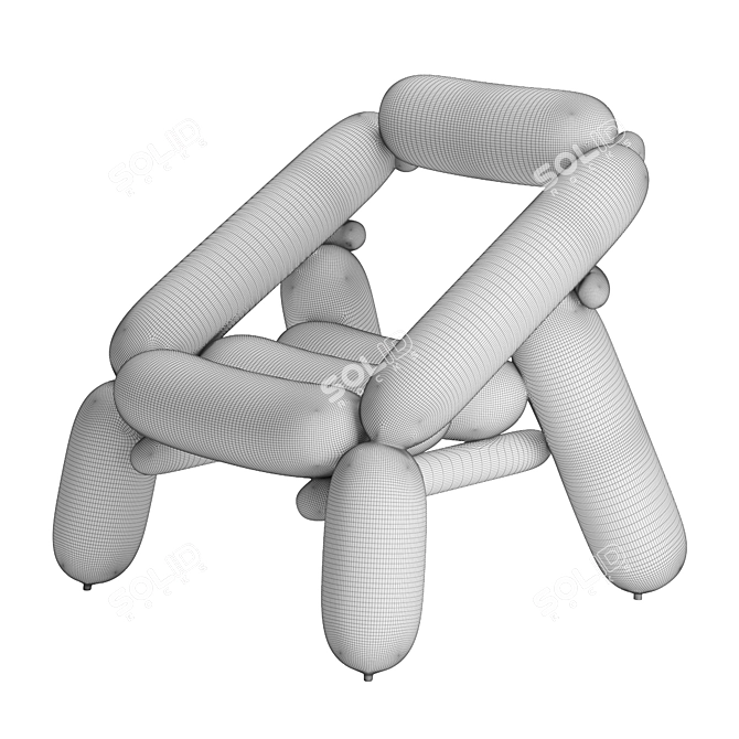 Innovative Blowing Armchair 2: Futuristic Design 3D model image 5