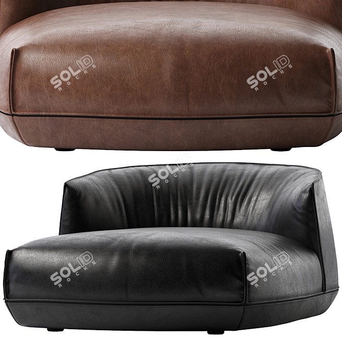 Sleek Brioni Daybed: Stylish, Versatile, and Luxurious 3D model image 3