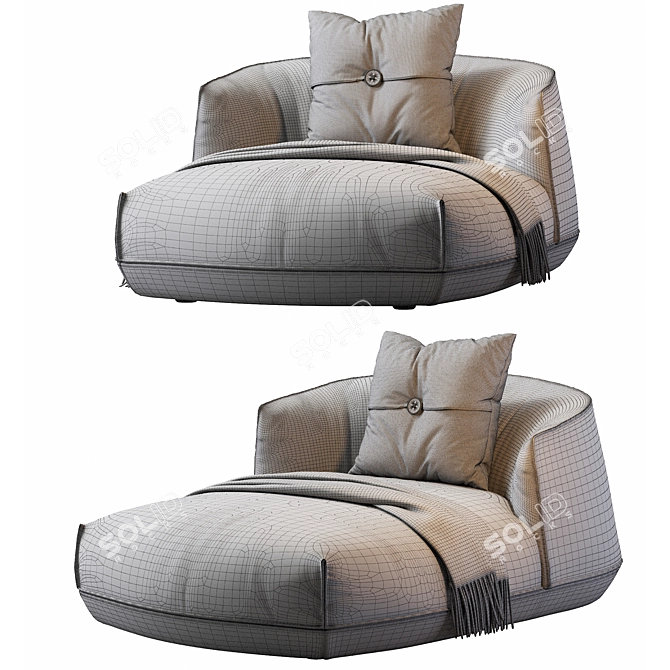 Sleek Brioni Daybed: Stylish, Versatile, and Luxurious 3D model image 14