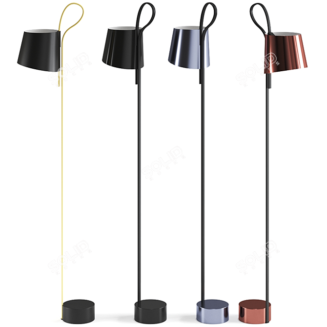 Hay Rope Trick Floor Lamp 3D model image 1