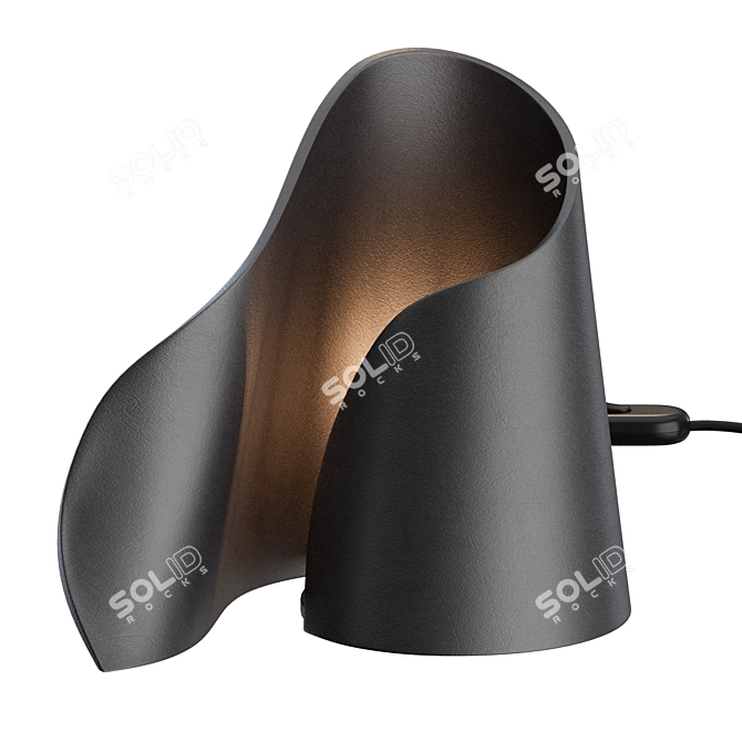 Sleek Oyster Table Lamp 3D model image 1