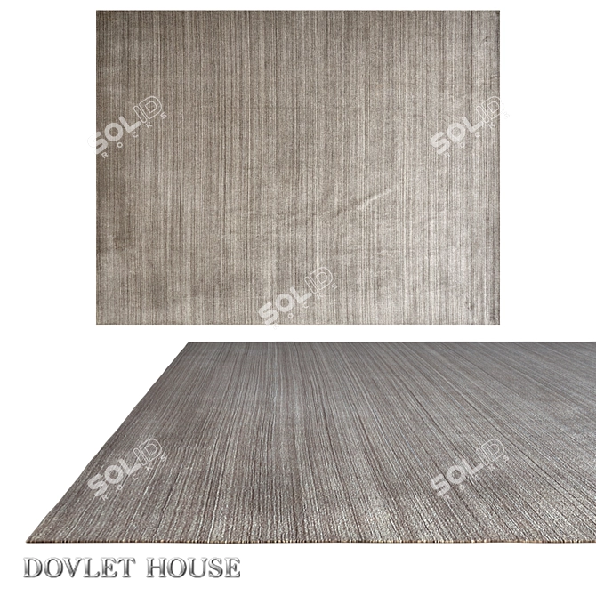 DOVLET HOUSE Art 16187: Wool & Art Silk Carpet 3D model image 1