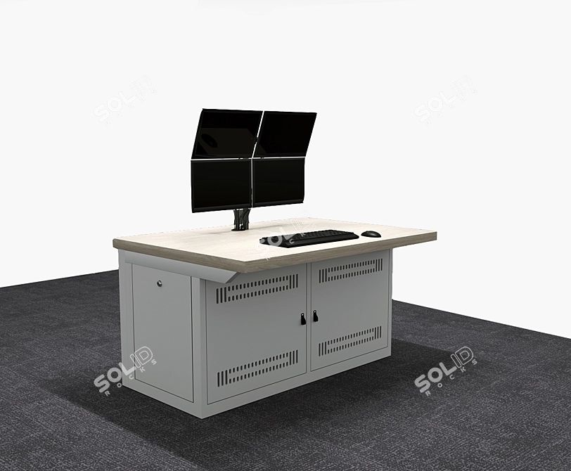 Industrial Workstation 3D model image 1