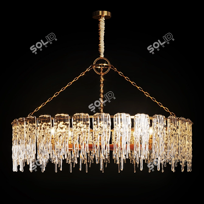 Elegant Ice Chandelier: SPRING Ø120 3D model image 1