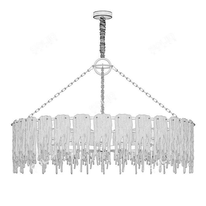 Elegant Ice Chandelier: SPRING Ø120 3D model image 4