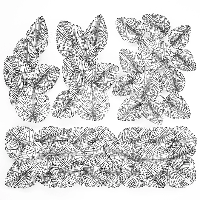 Eco Wall Decor: Vertical Garden Bouquet 3D model image 7