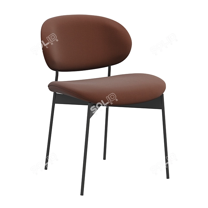 Luz Upholstered Chair 3D model image 2