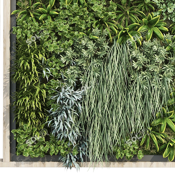 Nature's Oasis Vertical Garden Set 3D model image 5