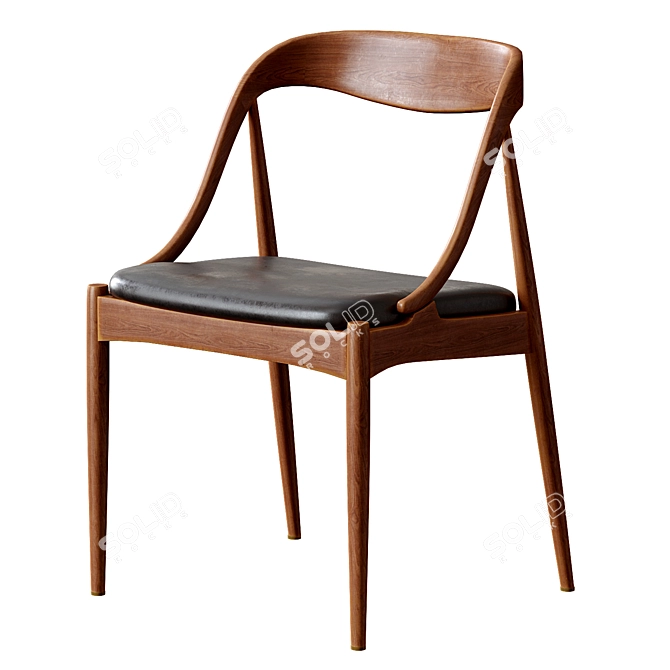 Mid-Century Modern Chairs by Johannes Andersen 3D model image 1