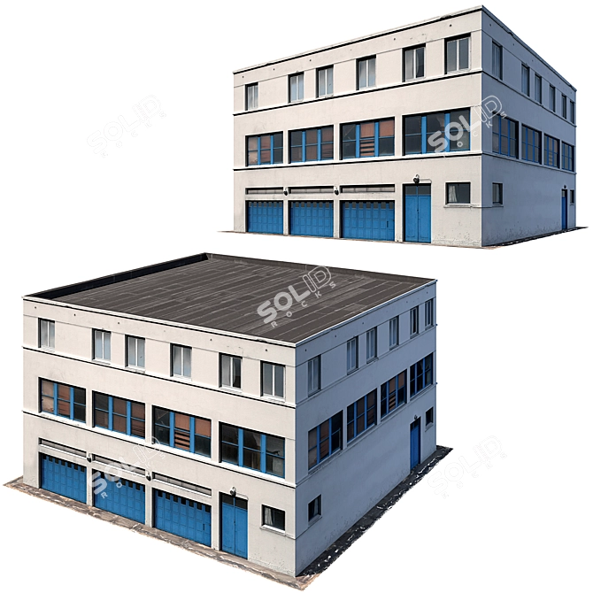 Low Poly Building: High-Res 8K Textured 3D model image 2