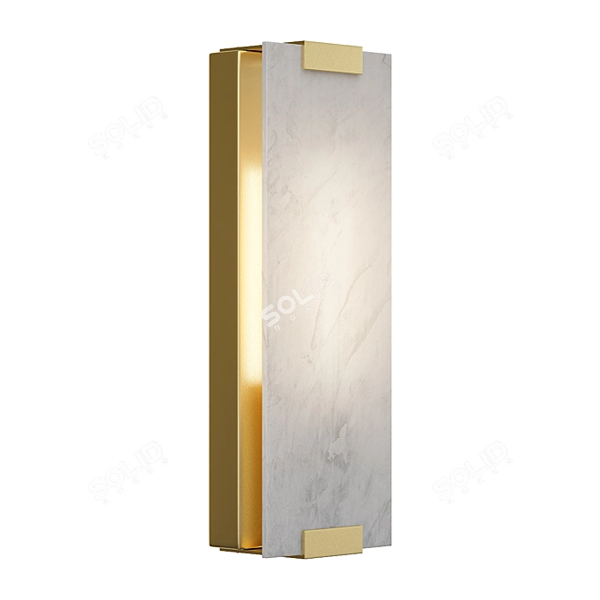 Marble Brass Wall Lamp by ImperiumLoft 3D model image 1