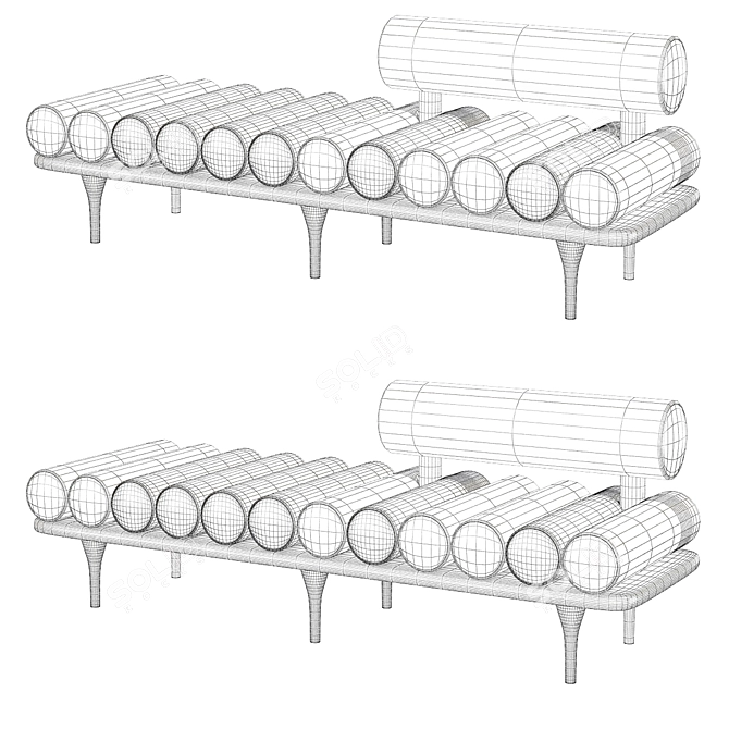 Versatile Five to Nine Seater 3D model image 2