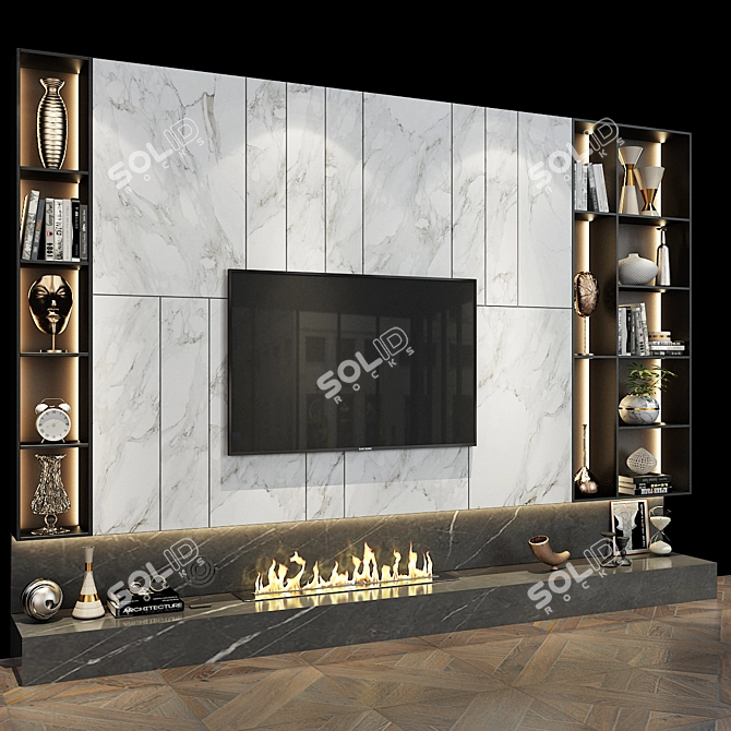 Sleek TV Wall Set: 298 3D model image 3