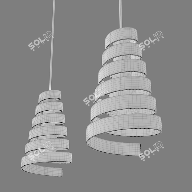 Storm Pendant: Eurosvet 50058/1 - Sleek Silver & White 3D model image 3