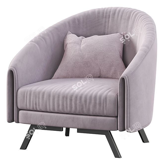 Modern Comfort: Bonaldo Saddie Armchair 3D model image 1