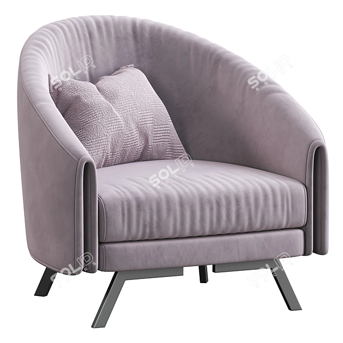 Modern Comfort: Bonaldo Saddie Armchair 3D model image 3