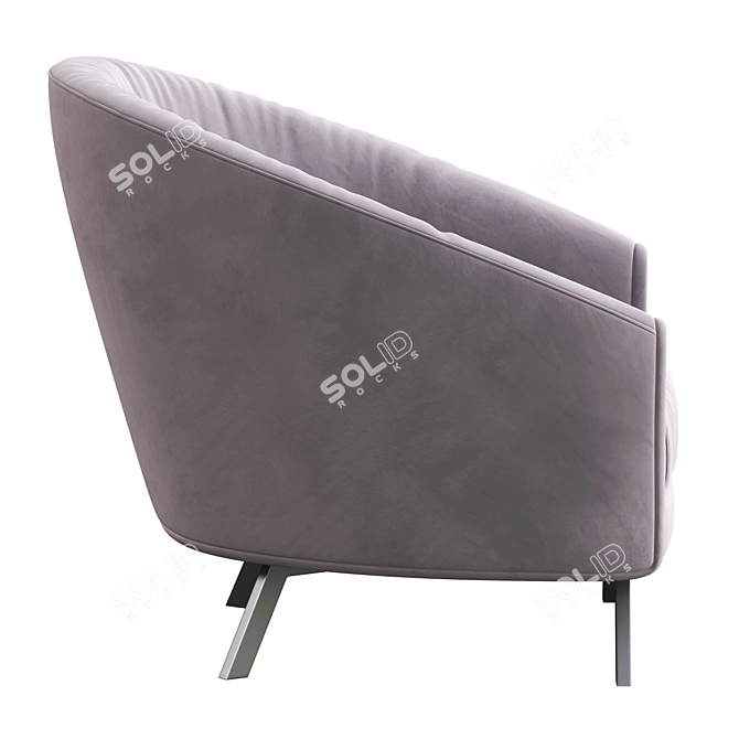 Modern Comfort: Bonaldo Saddie Armchair 3D model image 4