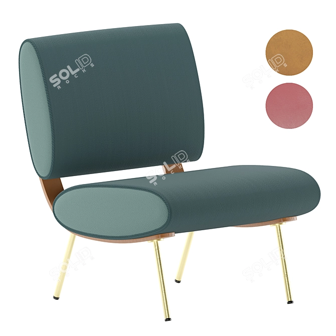 Title: Molteni & Co ROUND D.154.5 Chair 3D model image 1