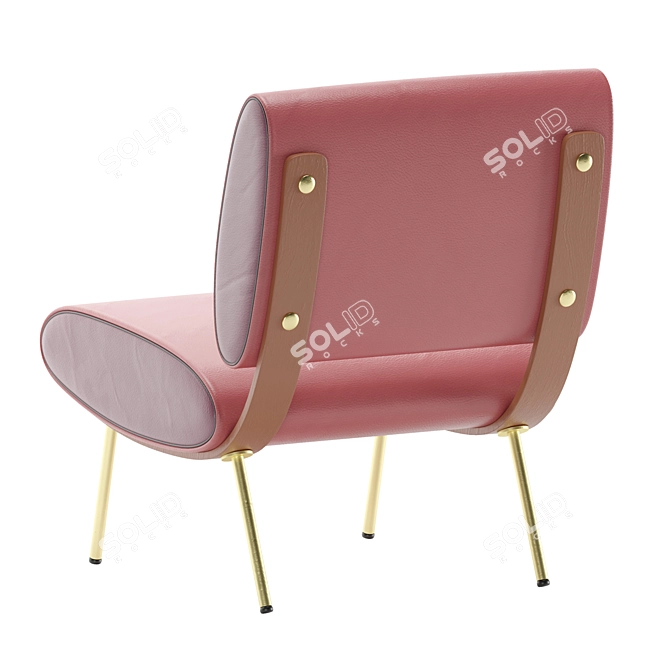 Title: Molteni & Co ROUND D.154.5 Chair 3D model image 6