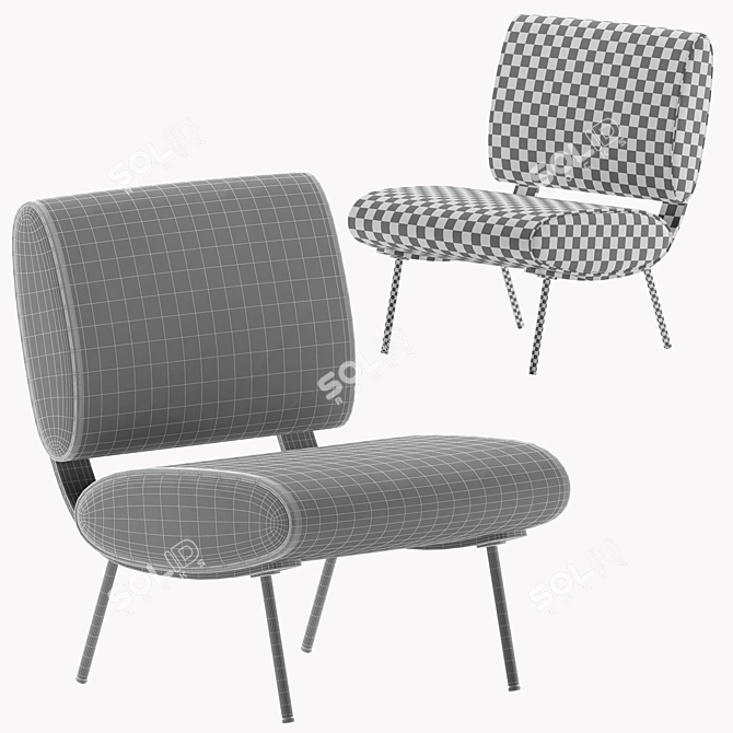 Title: Molteni & Co ROUND D.154.5 Chair 3D model image 7