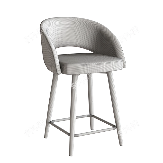 Mirella Upholstered Bar Chair 3D model image 3