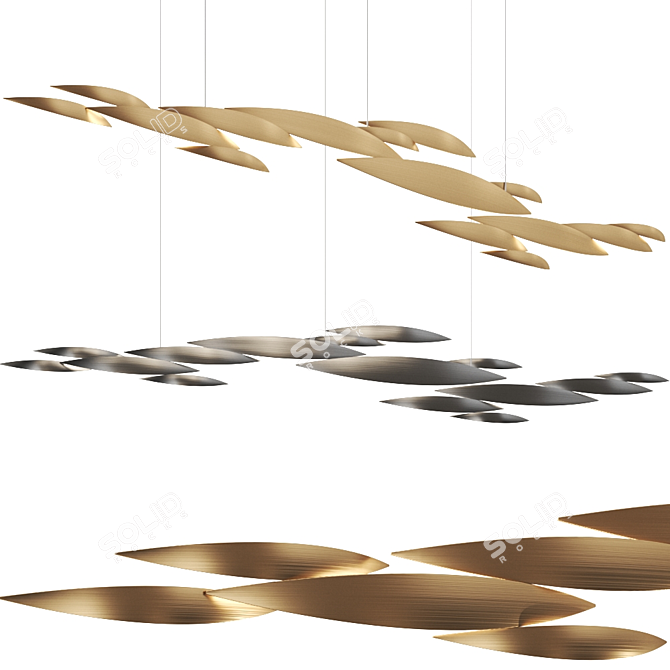 Argent Pendant Lamp: Sleek and Stylish Lighting Solution 3D model image 1