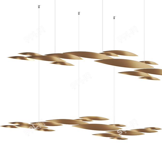 Argent Pendant Lamp: Sleek and Stylish Lighting Solution 3D model image 2