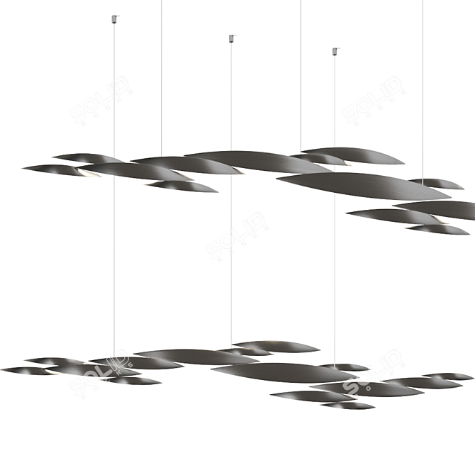 Argent Pendant Lamp: Sleek and Stylish Lighting Solution 3D model image 3