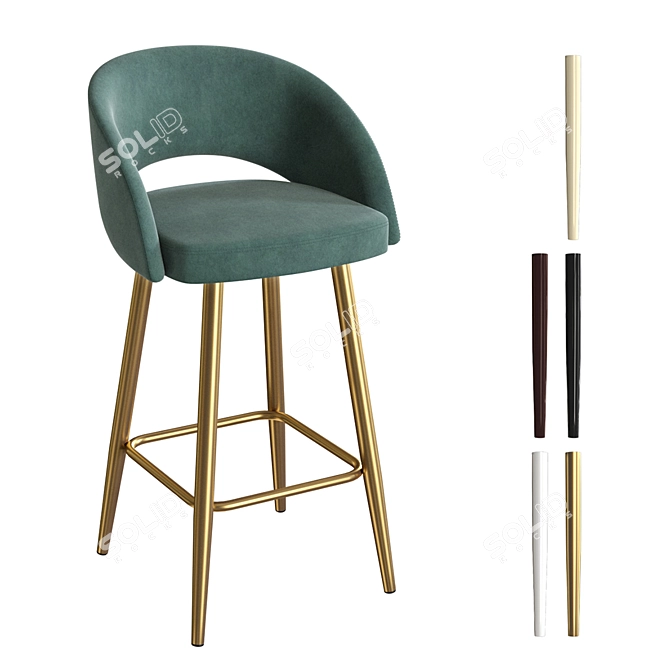 MIRELLA Bar Stool 3D model image 1