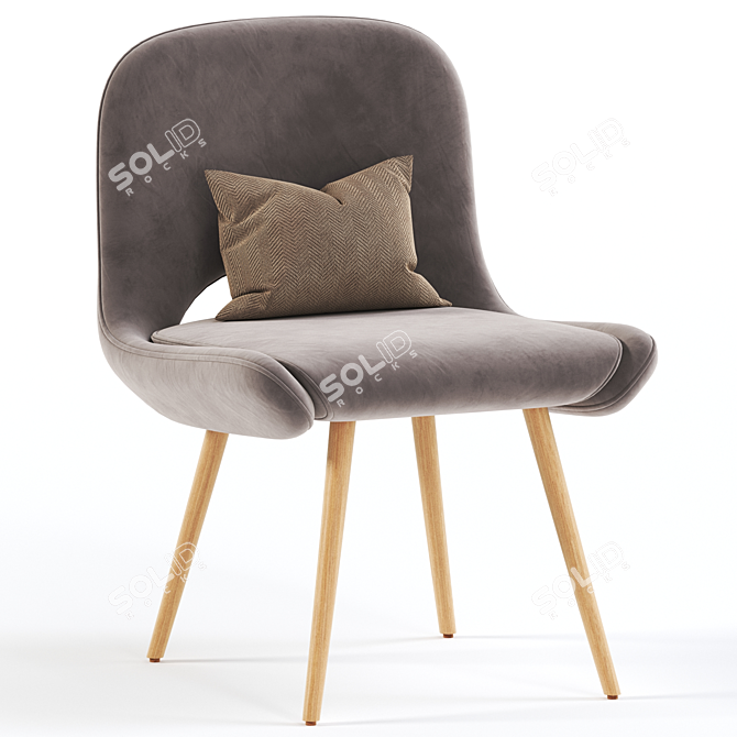 Elegant Bliss Chair: Modern Design 3D model image 1