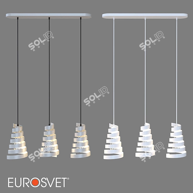 Eurosvet 50058/3 Storm Pendant Lamp 3D model image 1