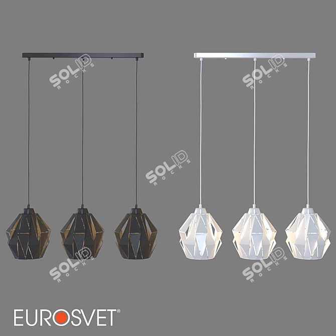 OM Pendant Lamp Eurosvet 50137/3 Moire - Sleek and Modern Lighting 3D model image 1