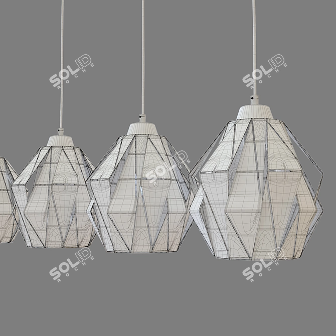 OM Pendant Lamp Eurosvet 50137/3 Moire - Sleek and Modern Lighting 3D model image 4