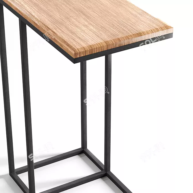 Agami Oak Side Table 3D model image 2