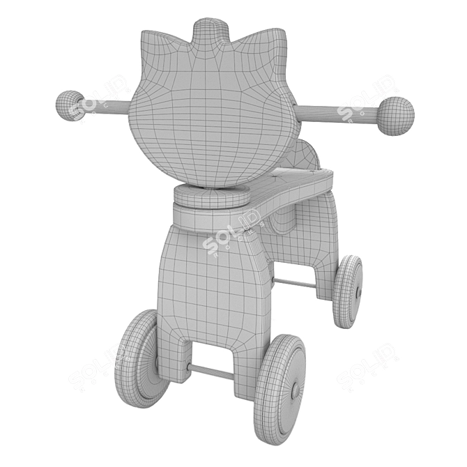 Purrfect Ride: Cat Ride-on Toy 3D model image 3