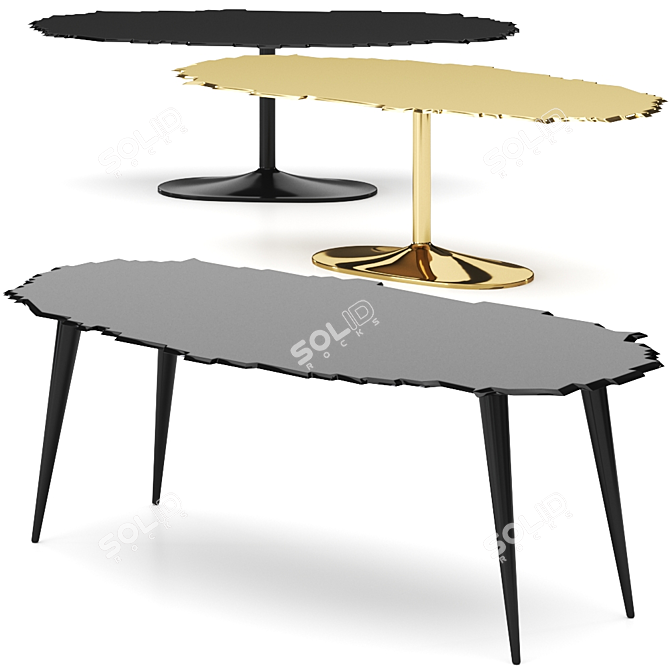 Contemporary Egeo Table: Sleek Design 3D model image 1