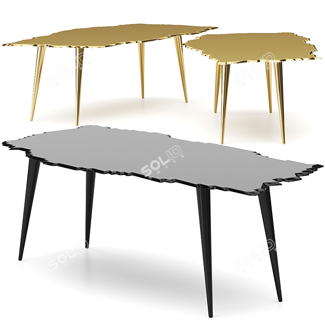 Egeo Modern Designer Table 3D model image 1