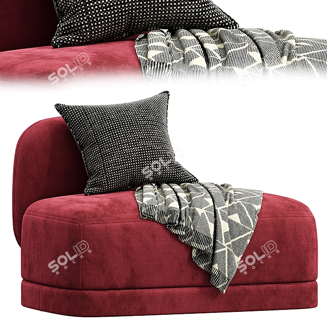 Futuristic Elegance: MAJOR TOM Chaise Long 3D model image 1