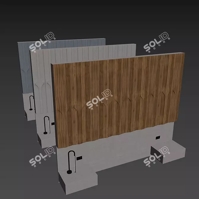 Archival Inspired Decorative Wall Panel 3D model image 6