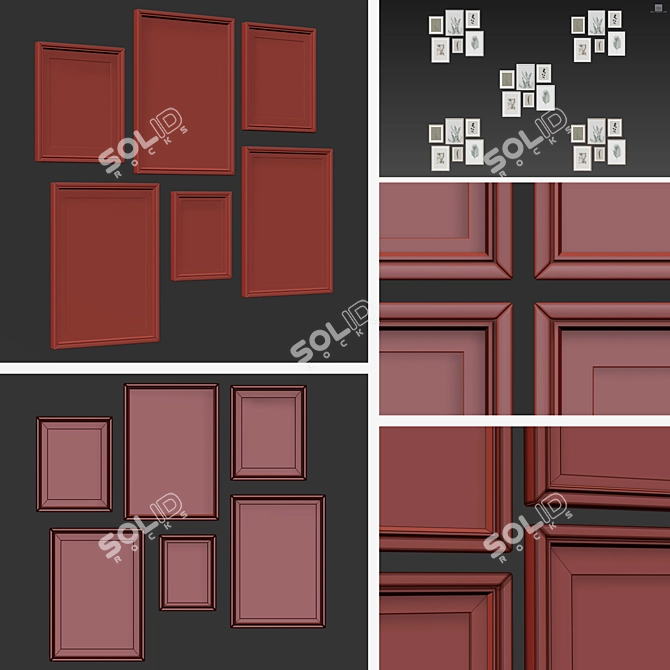 Versatile Picture Frames Set 3D model image 5