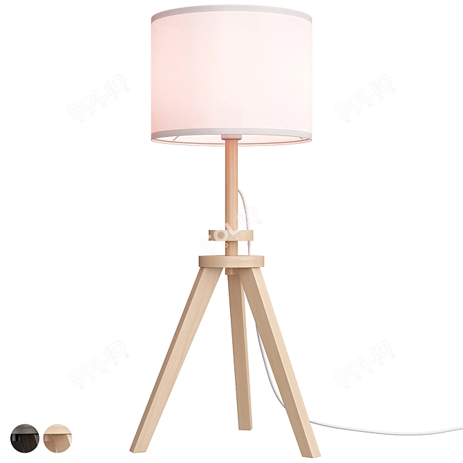 Lauters Ikea Ash White Desk Lamp 3D model image 1